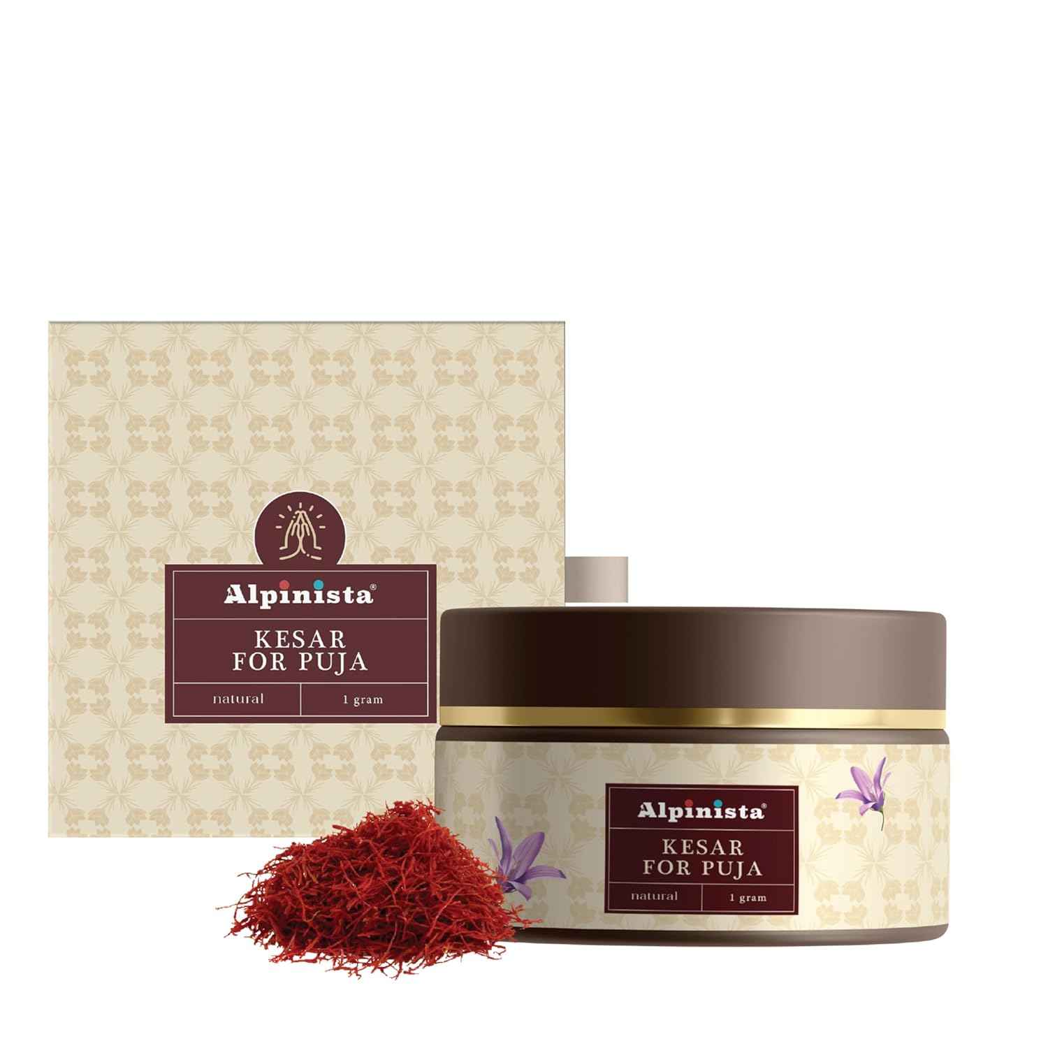 Alpinista Kesar for Pooja - Pure Saffron for Tilak, Temple Rituals, and Devotional Use - Natural and Authentic