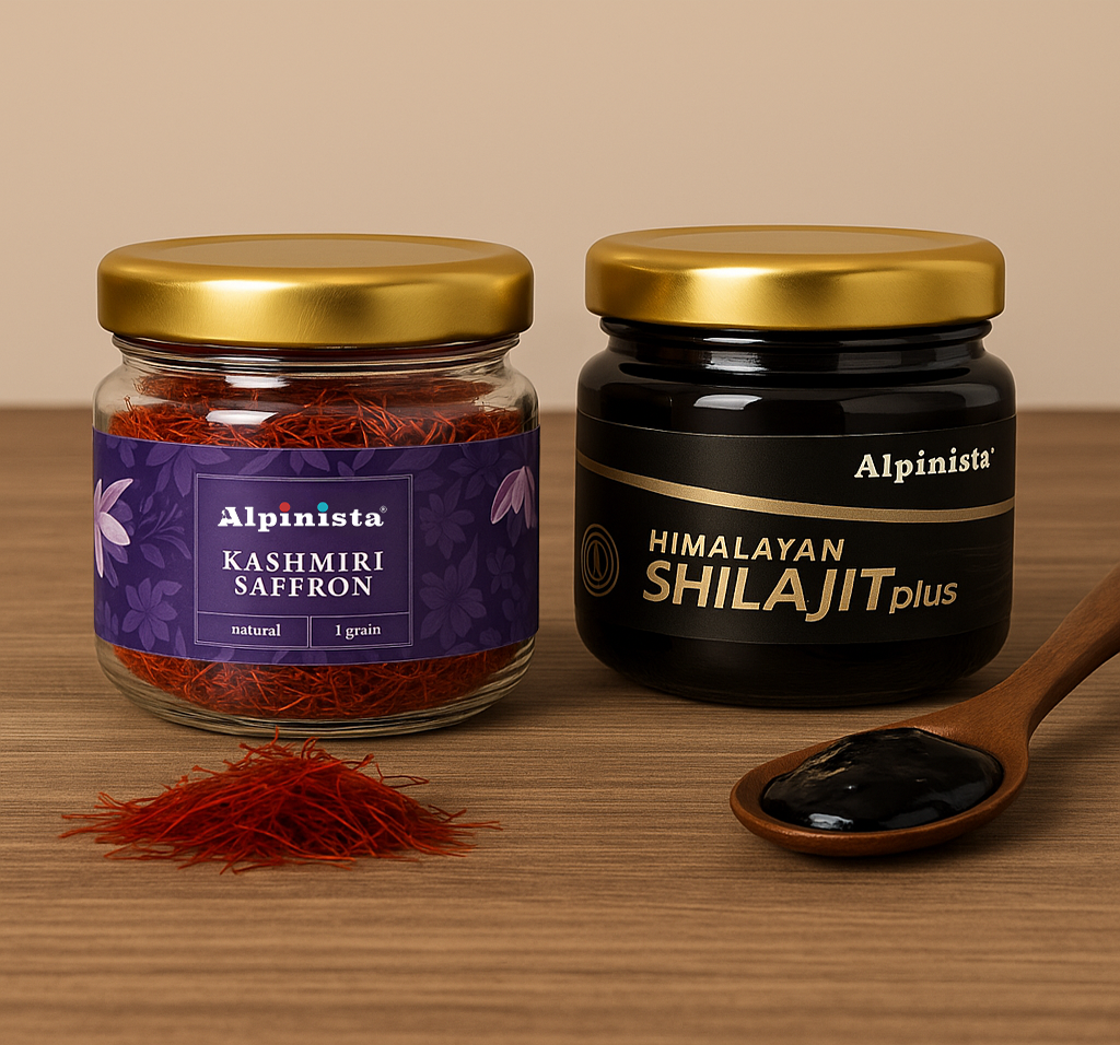 Saffron Shilajit Combo - Day-Night Balance Duo for Optimal Well-Being