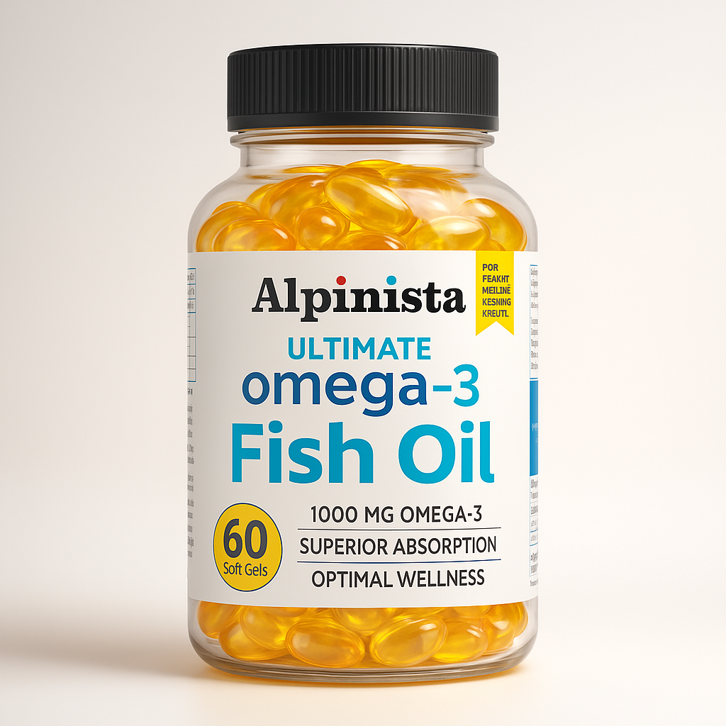 Alpinista Omega-3 Fish Oil Capsules 1000mg | Heart & Brain Health, Joint Support  | EPA - DHA - Alpinista