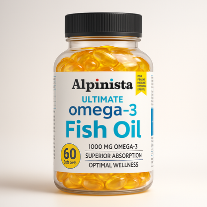 Alpinista Omega-3 Fish Oil Capsules 1000mg | Heart & Brain Health, Joint Support  | EPA - DHA - Alpinista