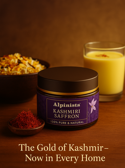 Alpinista Kashmiri Saffron - Premium Kesar for Biryani, Beauty, Health, and Tilak