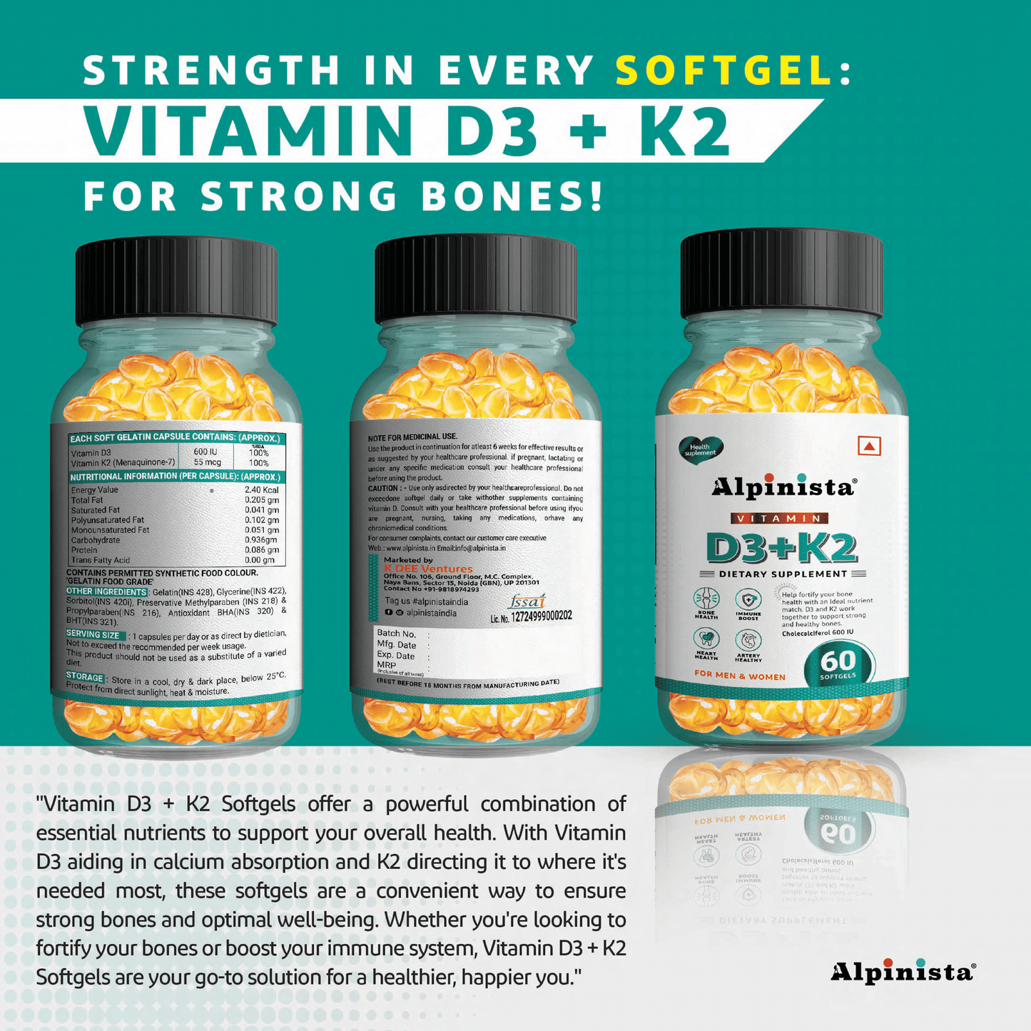 Shilajit D3K2 Supplement for Enhanced Vitality and Recovery