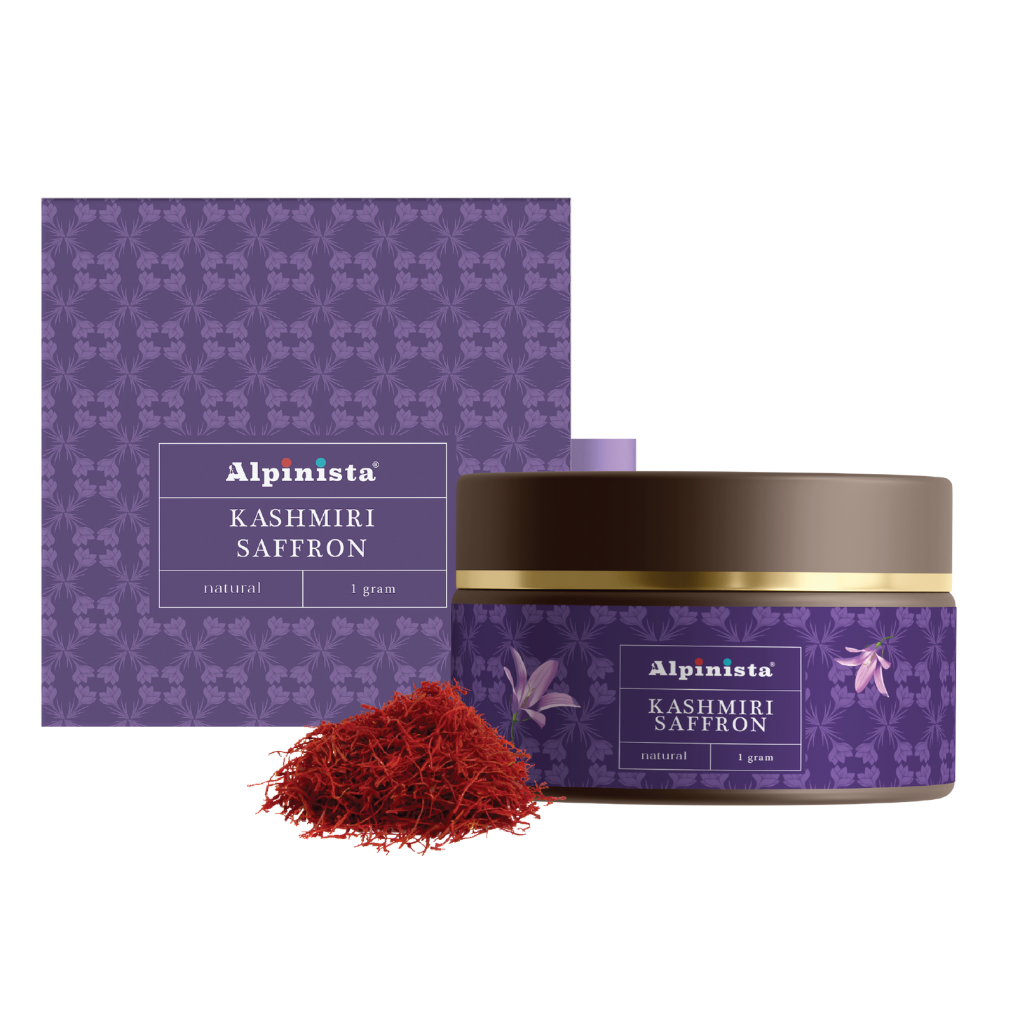 Alpinista Kashmiri Saffron - Premium Kesar for Biryani, Beauty, Health, and Tilak