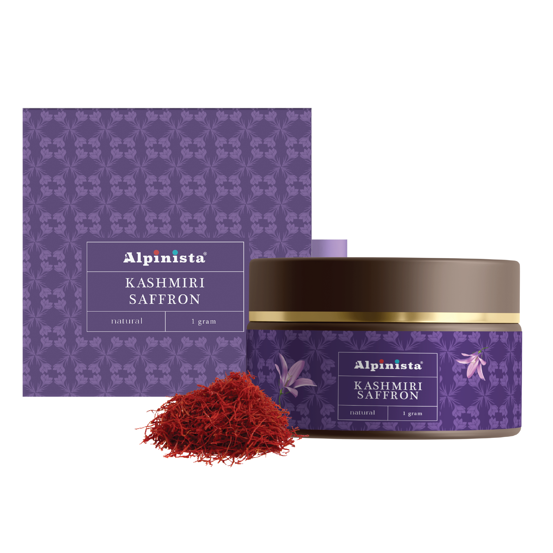 Alpinista Kashmiri Saffron - Premium Kesar for Biryani, Beauty, Health, and Tilak